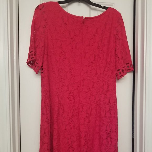Jessica Howard Red Dress Sz 12 A-line - Picture 7 of 8